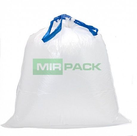 Мешки для мусора 35 л с завязками, белые, 18 мкм, 15 штук в рулоне - Вид 3